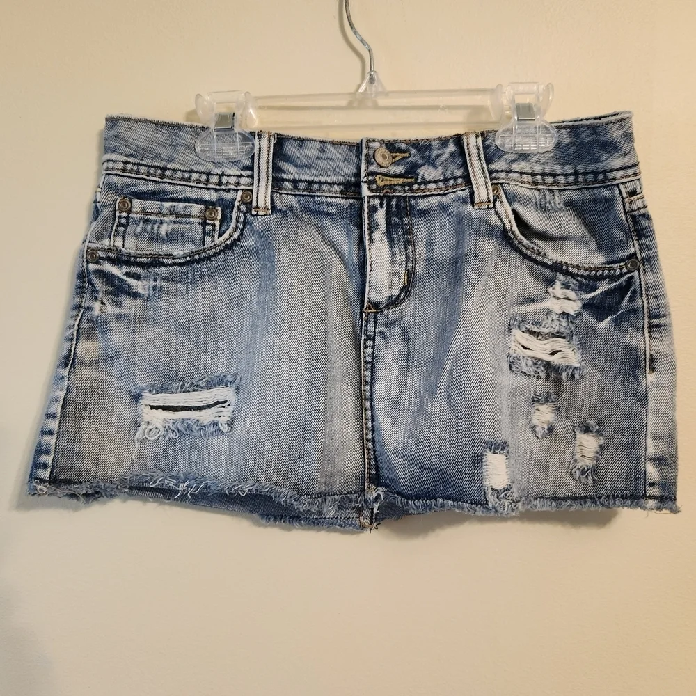 Amethyst Jeans Light Blue Denim Mini Skirt